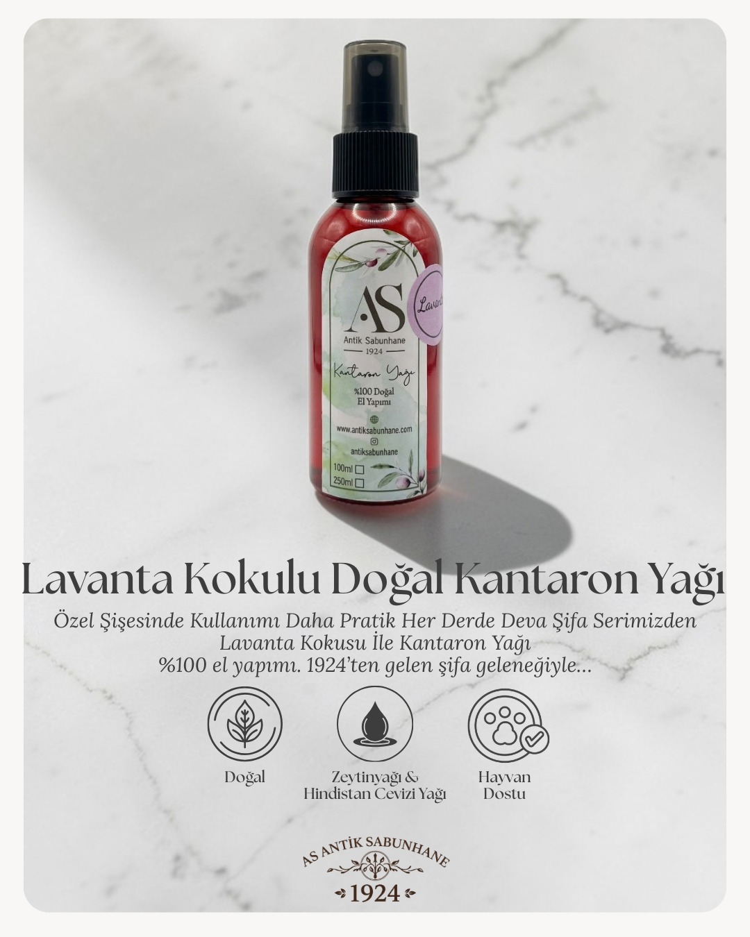 Lavanta Kokulu Kantaron Yağı 100ML