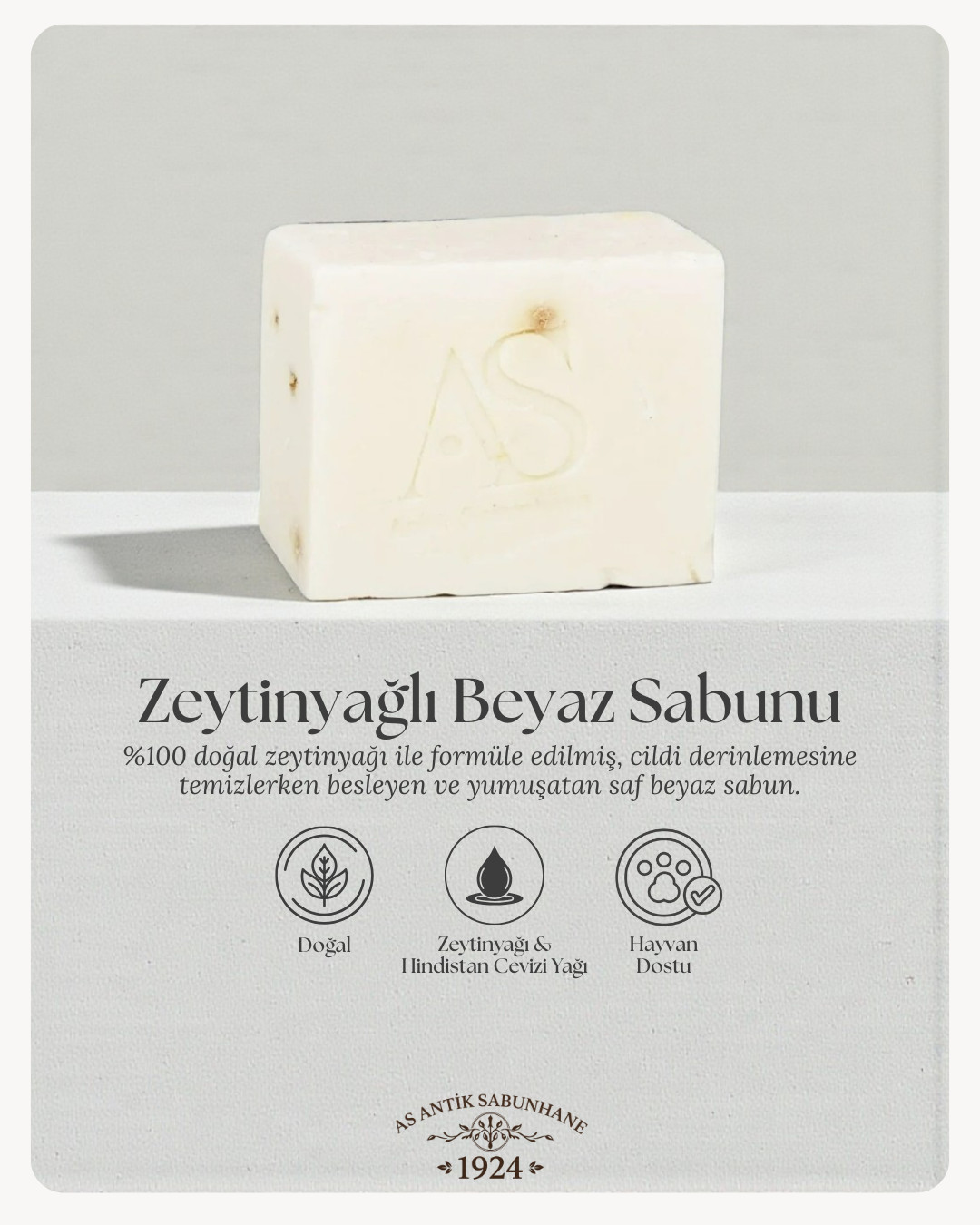 Zeytinyağlı Saf Doğal Sabun