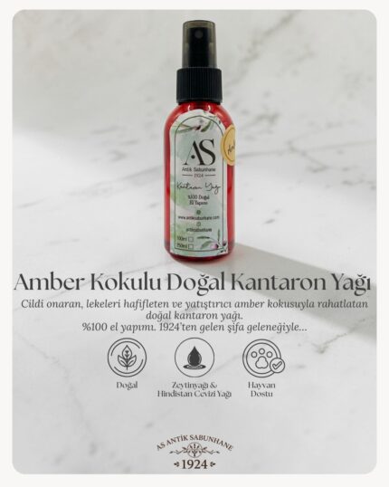 Amber Kokulu Doğal Kantaron Yağı – 100 ml | Cilt Onarıcı & Nemlendirici Bakım Yağı