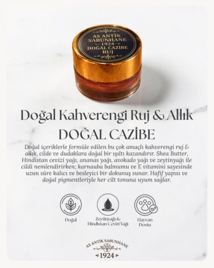 ''Doğal Cazibe'' Kahverengi Ruj & Allık