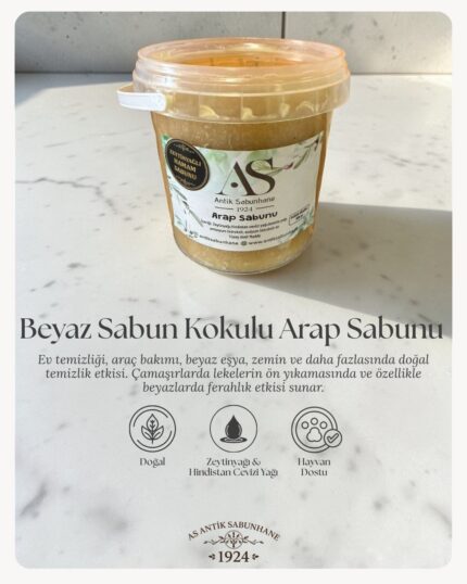 Beyaz Sabun Kokulu Arap Sabunu 500 GR