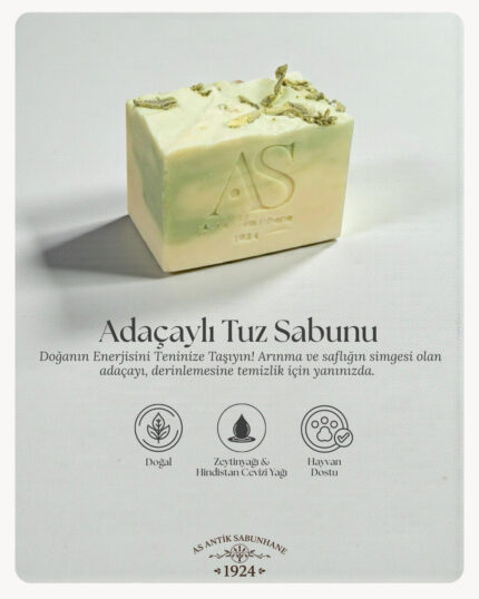 Zeytinyağlı Adaçaylı Tuz Sabunu (Nazar Sabunu)