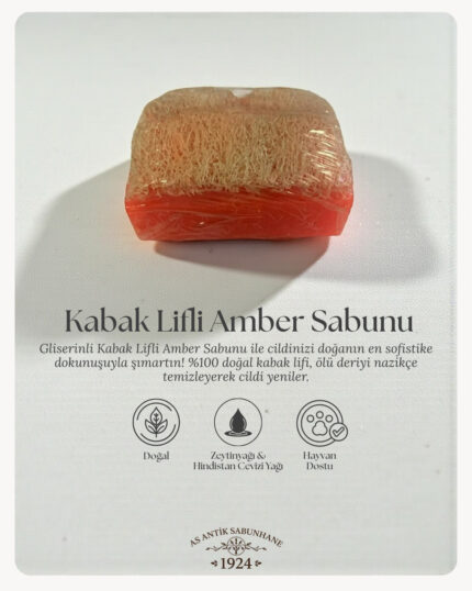 Gliserinli Amber Kabak Lifli Sabun – Cilt Yenileyici Doğal Bakım